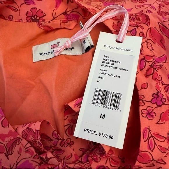 Vineyard Vines Womens Pink Helenium Floral Mini Shift Dress Size M - Picture 7 of 8